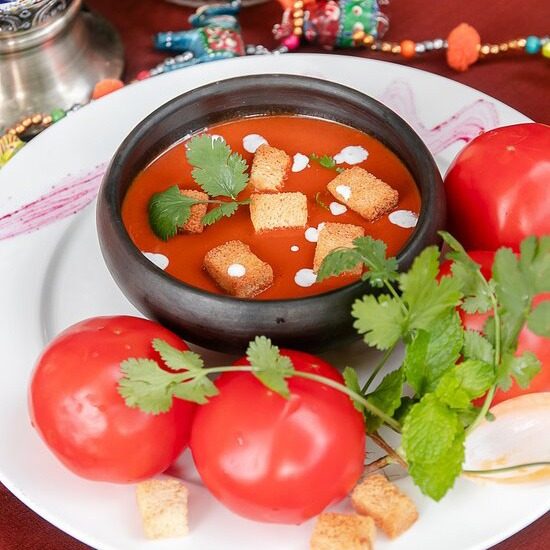 Tomato Shorba served at Masala